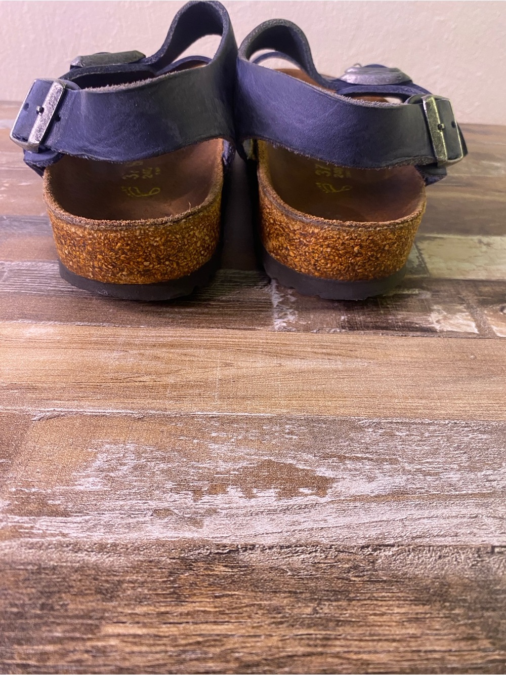 Birkenstock Arizona Double Strap Black Leather Sandals - Picture 7 of 9